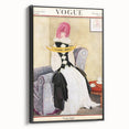 Vintage Vogue Cover Art - Elegant Retro Fashion Illustration Print