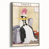 Vintage Vogue Cover Art - Elegant Retro Fashion Illustration Print
