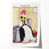 Vintage Vogue Cover Art - Elegant Retro Fashion Illustration Print
