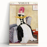 Vintage Vogue Cover Art - Elegant Retro Fashion Illustration Print