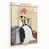 Vintage Vogue Cover Art - Elegant Retro Fashion Illustration Print