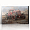Large abstract wall art featuring mid-century modernist vehicles in black and gray tones on a framed acrylic print.