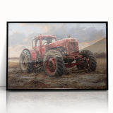 Large abstract wall art featuring mid-century modernist vehicles in black and gray tones on a framed acrylic print.