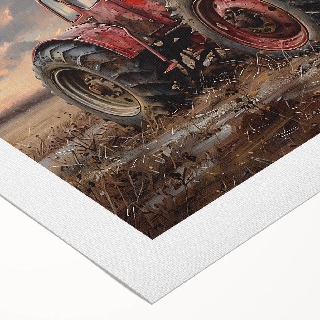 Art deco poster featuring streamlined vehicles in muted metallic tones on rolled canvas, suitable for dining room decor.
