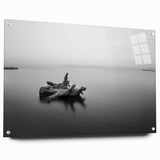 Minimalist Driftwood Motion Photography – Black & White Wall Art