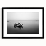 Minimalist Driftwood Motion Photography – Black & White Wall Art