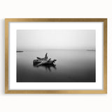 Minimalist Driftwood Motion Photography – Black & White Wall Art