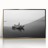 Minimalist Driftwood Motion Photography – Black & White Wall Art