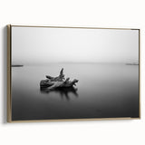 Minimalist Driftwood Motion Photography – Black & White Wall Art