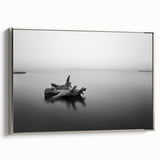 Minimalist Driftwood Motion Photography – Black & White Wall Art