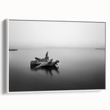 Minimalist Driftwood Motion Photography – Black & White Wall Art