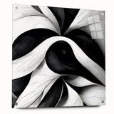 Abstract Black & White Swirl Bedroom Wall Art – Canvas & Prints