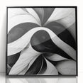 Abstract Black & White Swirl Bedroom Wall Art – Canvas & Prints