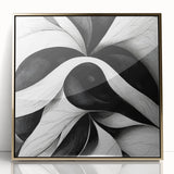 Abstract Black & White Swirl Bedroom Wall Art – Canvas & Prints