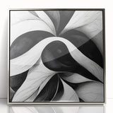 Abstract Black & White Swirl Bedroom Wall Art – Canvas & Prints
