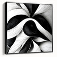 Abstract Black & White Swirl Bedroom Wall Art – Canvas & Prints
