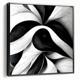 Abstract Black & White Swirl Bedroom Wall Art – Canvas & Prints