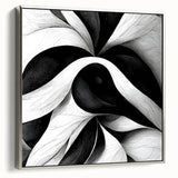 Abstract Black & White Swirl Bedroom Wall Art – Canvas & Prints