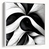 Abstract Black & White Swirl Bedroom Wall Art – Canvas & Prints