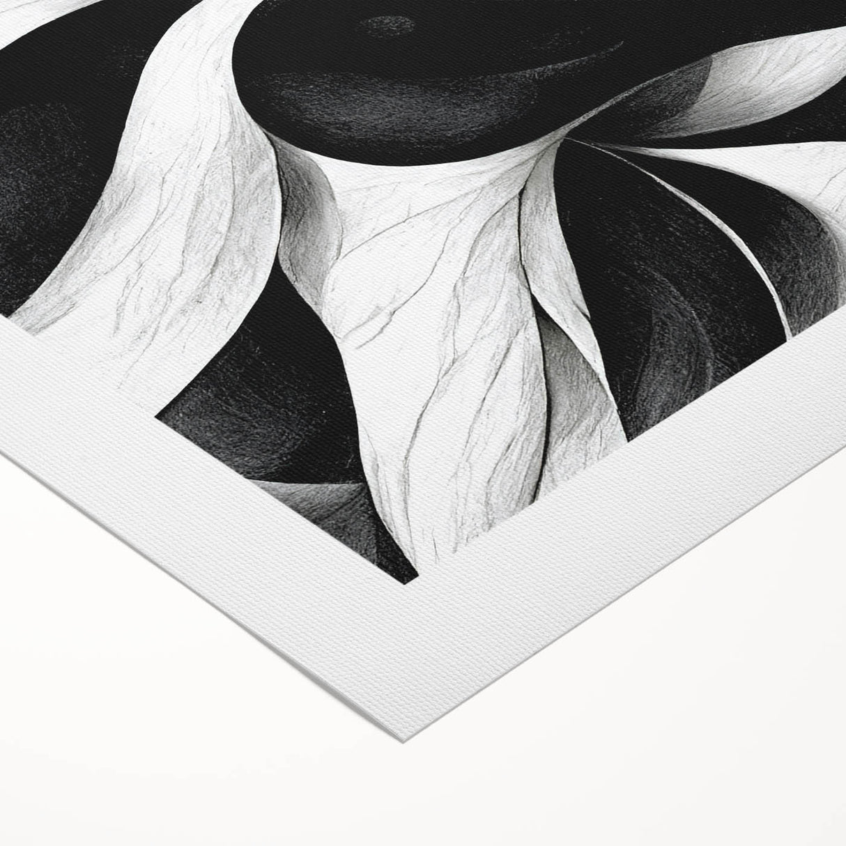 Abstract Black & White Swirl Bedroom Wall Art – Canvas & Prints