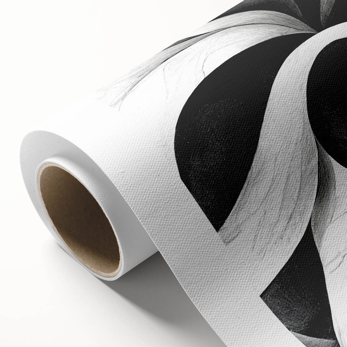 Abstract Black & White Swirl Bedroom Wall Art – Canvas & Prints