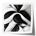 Abstract Black & White Swirl Bedroom Wall Art – Canvas & Prints