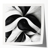 Abstract Black & White Swirl Bedroom Wall Art – Canvas & Prints