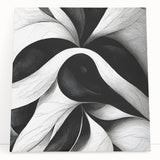 Abstract Black & White Swirl Bedroom Wall Art – Canvas & Prints