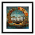 Modern Dining Room Art - Abstract Rustic Landscape Canvas Print