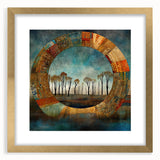 Modern Dining Room Art - Abstract Rustic Landscape Canvas Print
