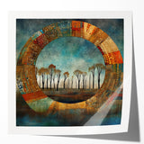 Modern Dining Room Art - Abstract Rustic Landscape Canvas Print