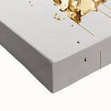 Luxury Blue & Gold Floral Wall Art – Modern Living Room Canvas