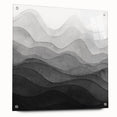 Black and White Office Wall Art – Abstract Gradient Landscape