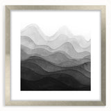 Black and White Office Wall Art – Abstract Gradient Landscape