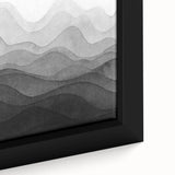 Black and White Office Wall Art – Abstract Gradient Landscape