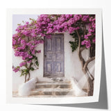 Extra large glossy print of a Greek architecture door in muted earth tones.