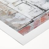 Art deco poster of a rustic Italian door, rendered in warm earth tones on rolled canvas, suitable for dining room decor.