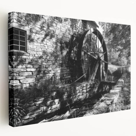 Large abstract cityscape on stretched canvas, featuring muted gray and blue tones, ideal for kitchen wall art.