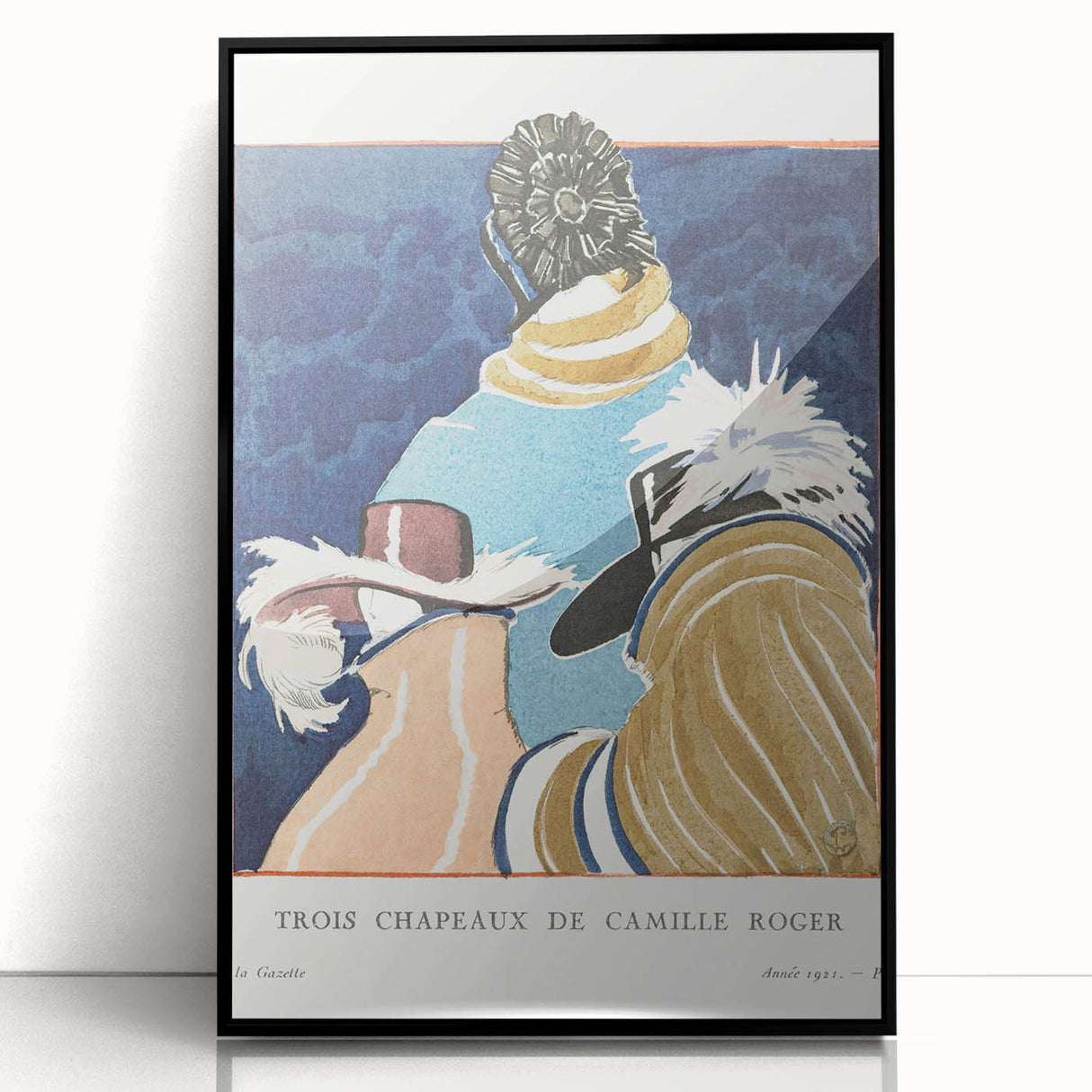 Elegant Art Deco Wall Art – Fashionable Hat Designs from 1921