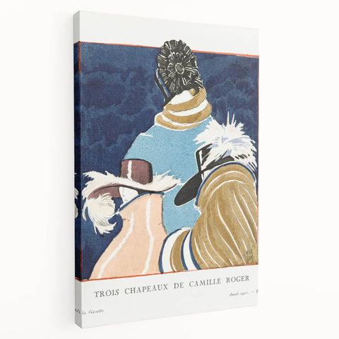 Elegant Art Deco Wall Art – Fashionable Hat Designs from 1921
