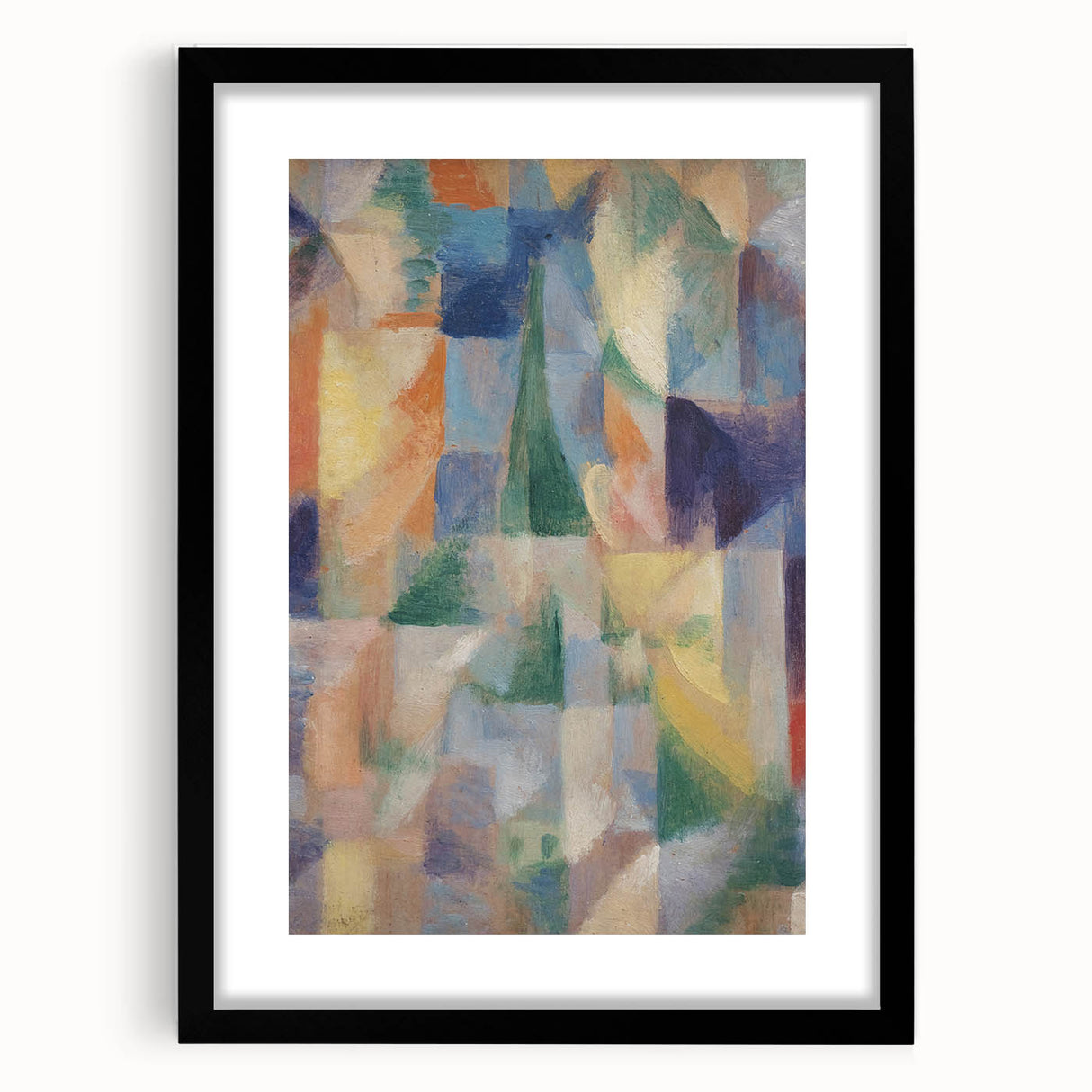 Abstract Geometric Cubism Art - Vibrant Modern Cubist Wall Decor