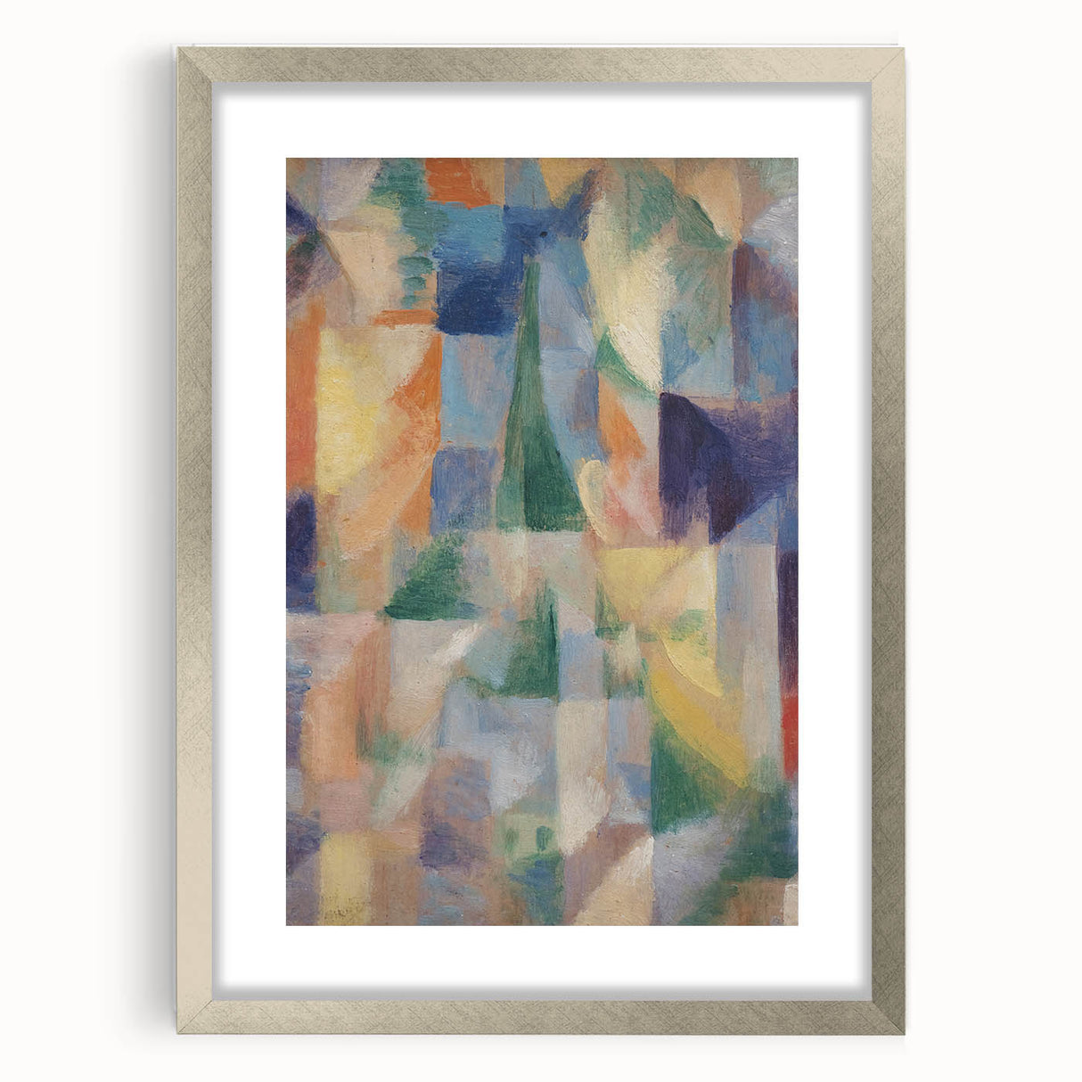 Abstract Geometric Cubism Art - Vibrant Modern Cubist Wall Decor