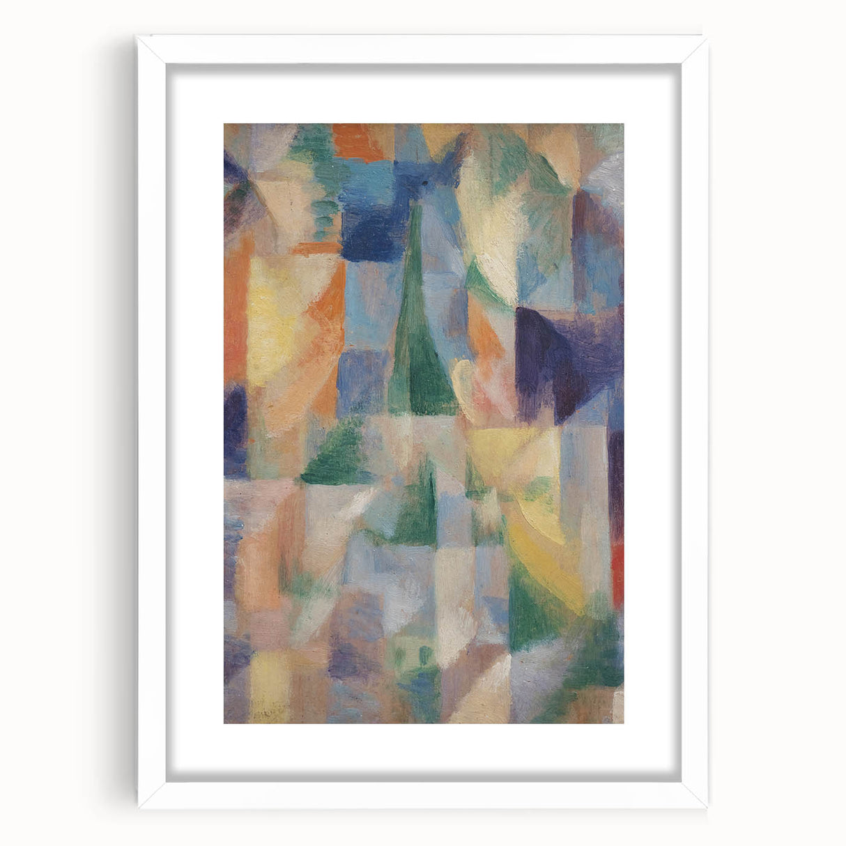 Abstract Geometric Cubism Art - Vibrant Modern Cubist Wall Decor