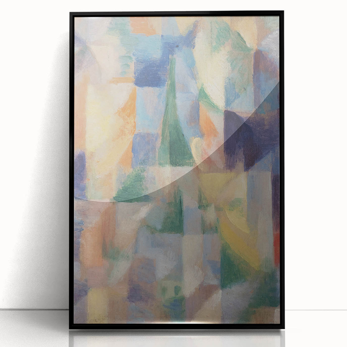Abstract Geometric Cubism Art - Vibrant Modern Cubist Wall Decor