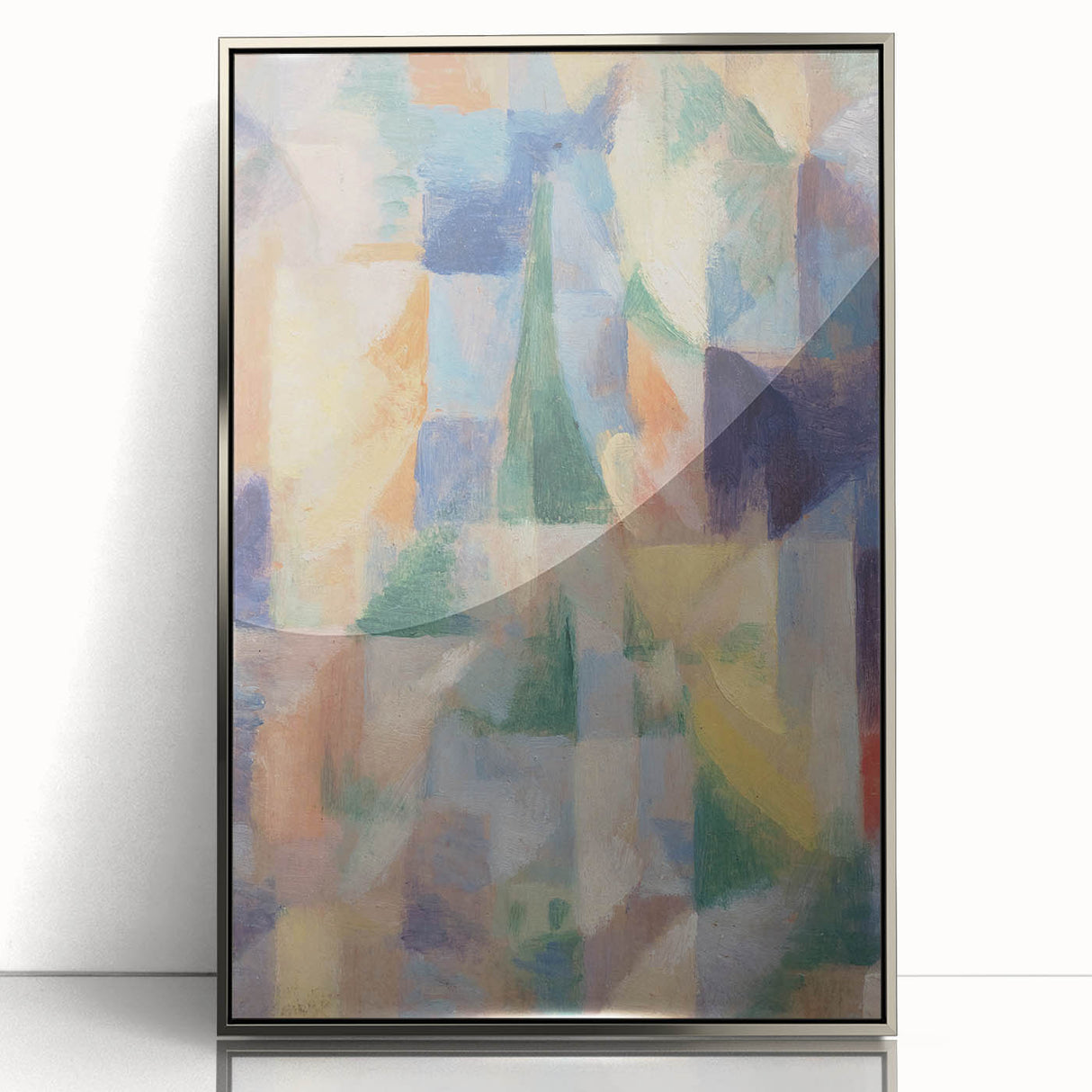 Abstract Geometric Cubism Art - Vibrant Modern Cubist Wall Decor