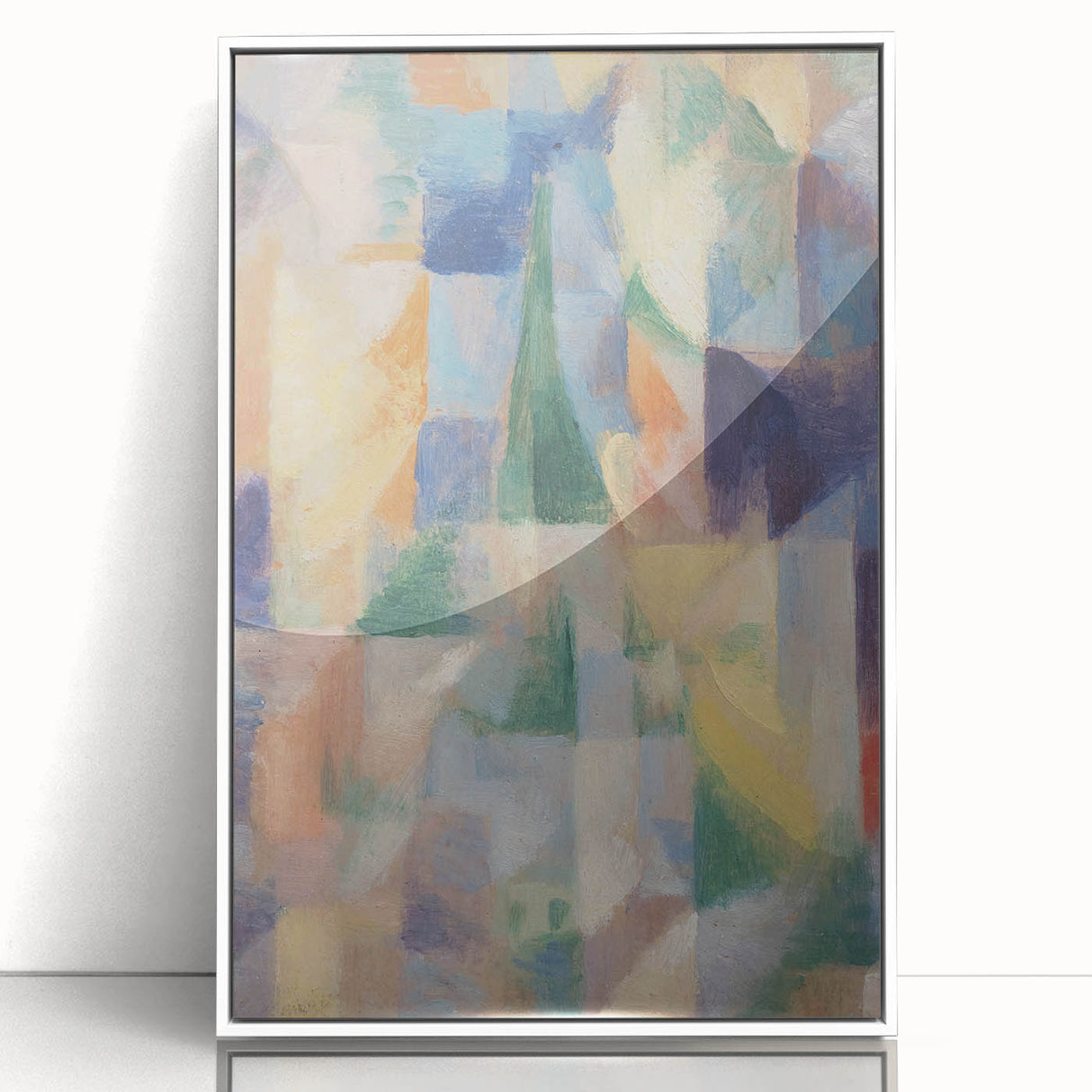 Abstract Geometric Cubism Art - Vibrant Modern Cubist Wall Decor