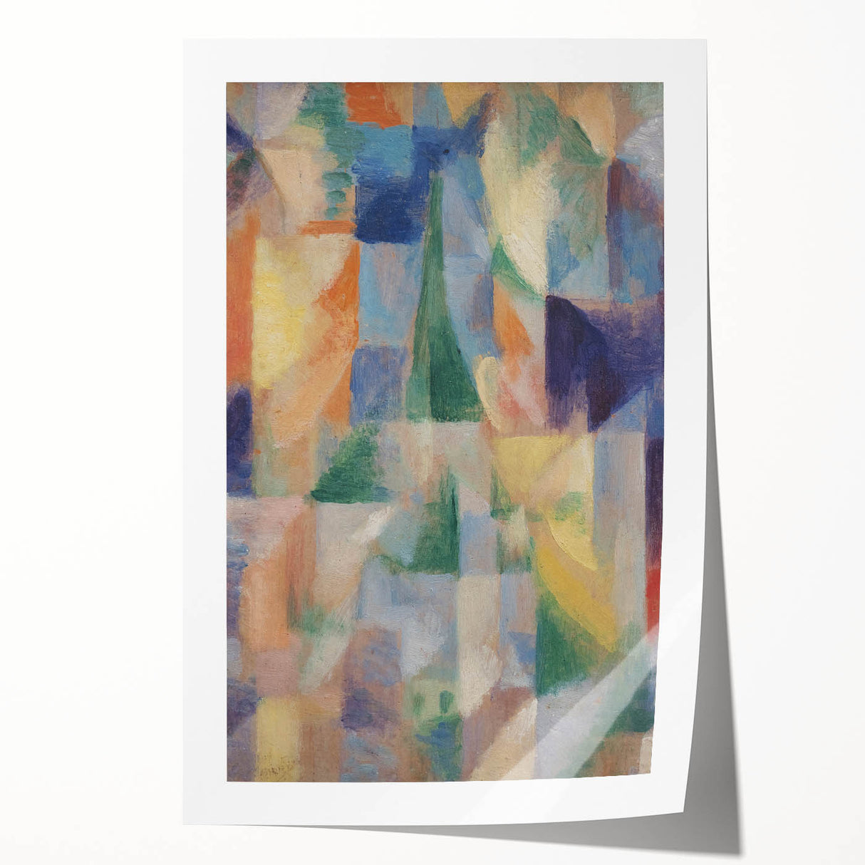 Abstract Geometric Cubism Art - Vibrant Modern Cubist Wall Decor