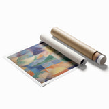 Abstract Geometric Cubism Art - Vibrant Modern Cubist Wall Decor