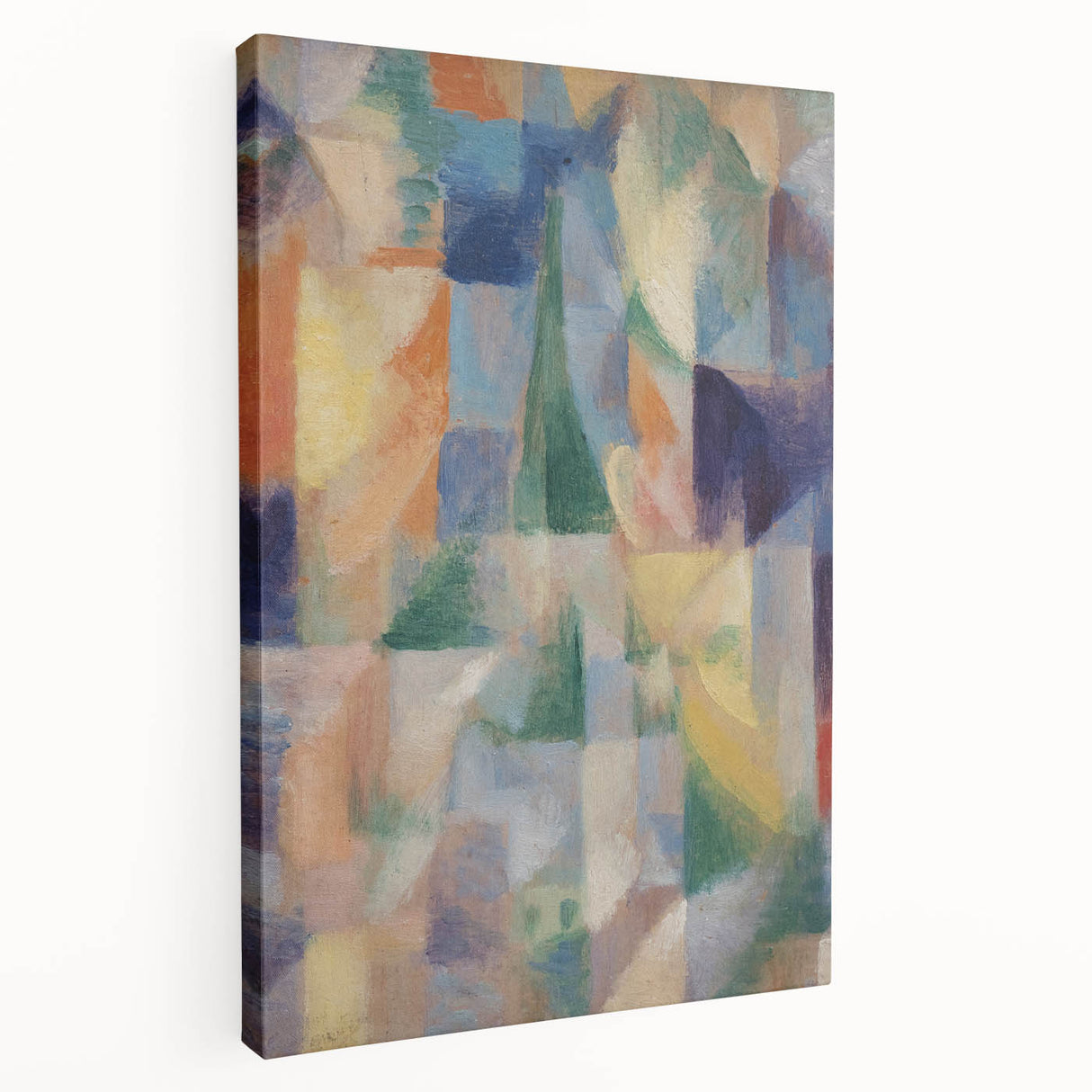 Abstract Geometric Cubism Art - Vibrant Modern Cubist Wall Decor