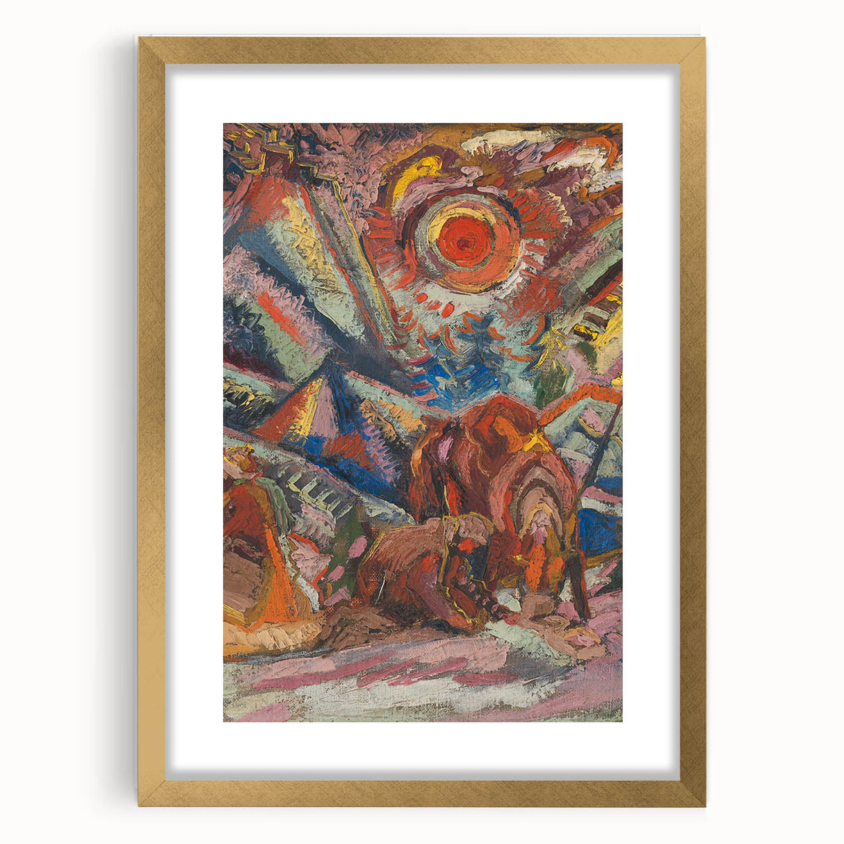 Vibrant Expressionist Scene – Modern Abstract Canvas Wall Art